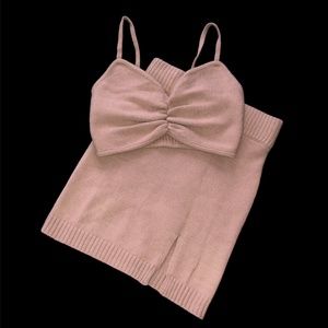 Mable Knit Crop Top and Skirt Set, Size S/M, NWOT